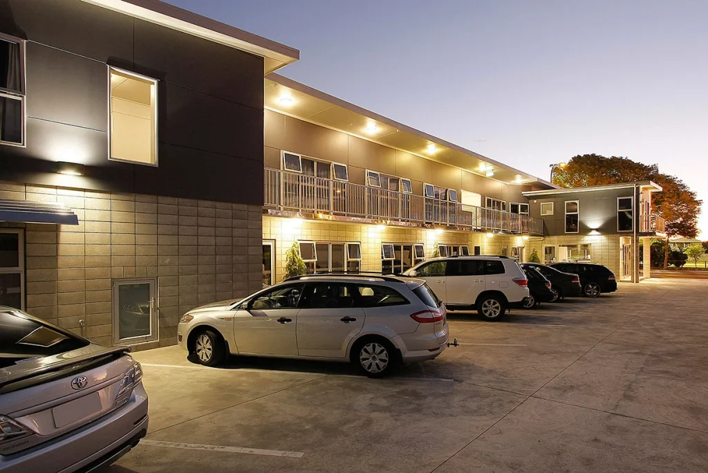 On-site parking and guest units at City Corporate